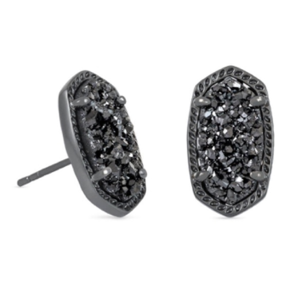 Kendra Scott Ellie Gunmetal Stud Earrings